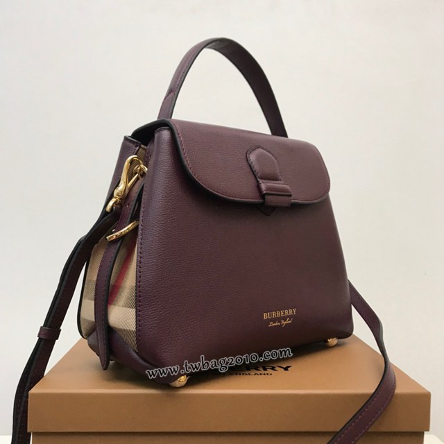Burberry專門店新款托特包 巴寶莉粒紋皮革手提肩背女包 yxb1492